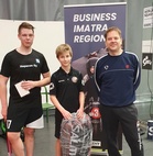 2. kaavion mitalistit vasemmalta lukien: Holopainen, Timonen, Raivio