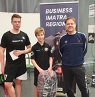 2. kaavion mitalistit vasemmalta lukien: Holopainen, Timonen, Raivio